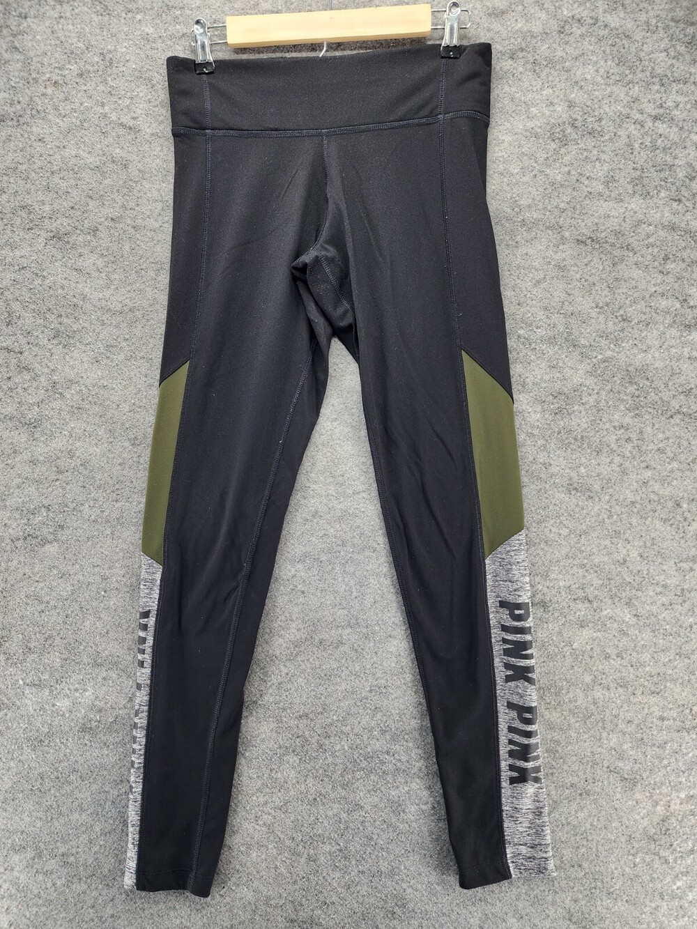 PINK Victoria Secret Leggings Womens Small Black Activewear Mid Rise Ultimate